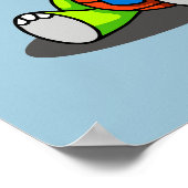 Cute Cartoon Turtle in Aviator Pet Poster (Hoek)