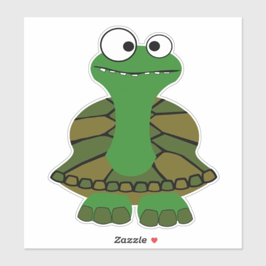 Cute Cartoon Turtle Sticker (Vel)
