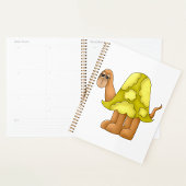 Cute Cartoon Turtle with Puffy Green Shell Planner