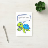 Cute Cartoon Turtle with Speech Bubble Post-it® Notes (Kantoor)