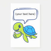 Cute Cartoon Turtle with Speech Bubble Post-it® Notes (Voorkant)