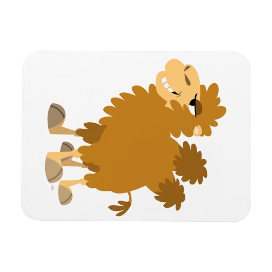 Cute Cartoon Two-Humped Camel Flexible Magnet Magneet (Horizontaal)