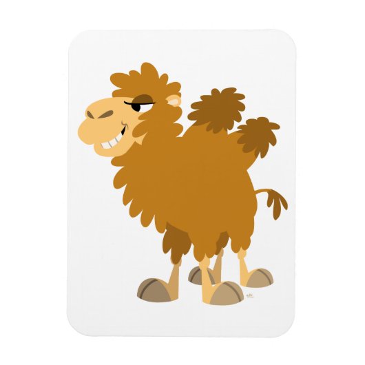 Cute Cartoon Two-Humped Camel Flexible Magnet Magneet (Verticaal)