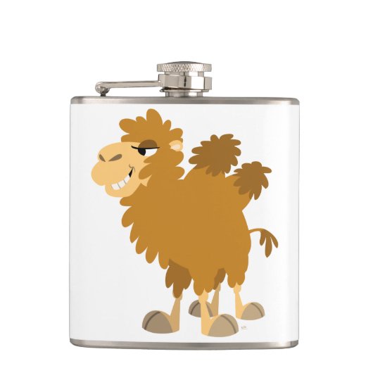 Cute Cartoon Two-Humped Camel Hip Flask Heupfles (Voorkant)