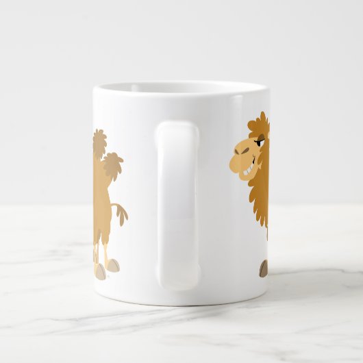 Cute Cartoon Two-Humped Camel Jumbo Mok (Achterkant)