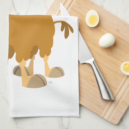 Cute Cartoon Two-Humped Camel Kitchen Towel Theedoek (Quarter Fold)