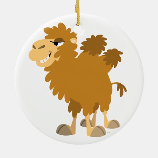 Cute Cartoon Two-Humped Camel Ornament (Achterkant)