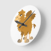 Cute Cartoon Two-Humped Camel Wall Clock Ronde Klok (Hoek)