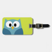 Cute Cartoon Uil met Adres en Telefoonnummer Bagagelabel (Voorkant horizontaal)