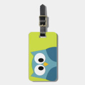 Cute Cartoon Uil met Adres en Telefoonnummer Bagagelabel (Voorkant verticaal)