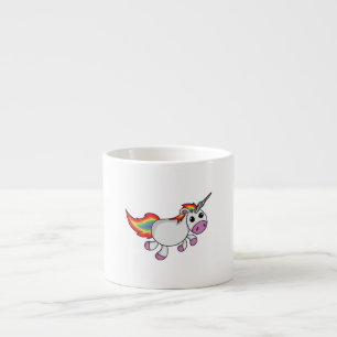 Cute Cartoon Unicorn Espresso Kop