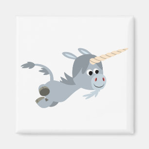 Cute Cartoon Unicorn in a Haast Magnet