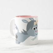 Cute Cartoon Unicorn in een Mok Snel (Voorkant links)