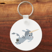 Cute Cartoon Unicorn in een Sleutelhanger Schiet o (Voorkant)