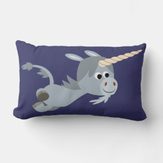 Cute Cartoon Unicorn in een snelle piloot Kussen