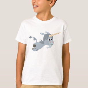 Cute Cartoon Unicorn in een T-shirt voor kinderen