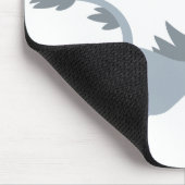 Cute Cartoon Unicorn in een vette mousepad Muismat (Hoek)