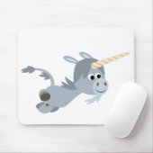Cute Cartoon Unicorn in een vette mousepad Muismat (Met muis)