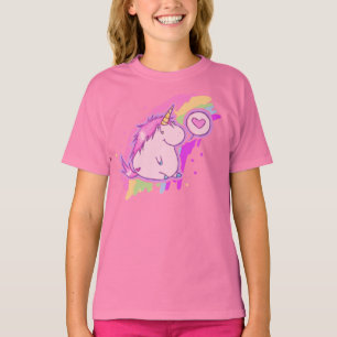 Cute Cartoon Unicorn Love T-shirt