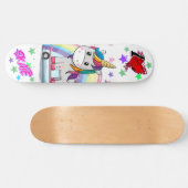 Cute cartoon unicorn persoonlijk skateboard (Horizontaal)