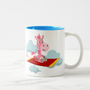 Cute Cartoon Unicorn's Magic Carpet Ride Mok