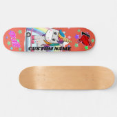 Cute cartoon unieke unicorn skateboard (Horizontaal)