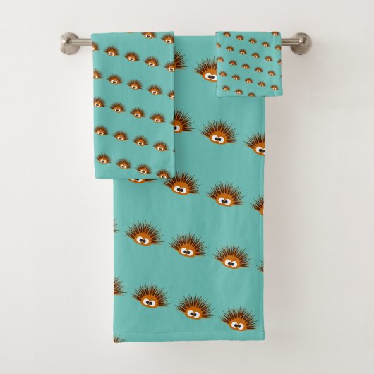 Cute Cartoon Urchin Pattern Bad Handdoek (Insitu)
