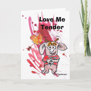 Cute Cartoon Valentine Card Feestdagen Kaart