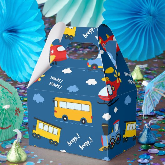 Cute Cartoon Vehicles Pattern Bedankdoosjes (Feest)