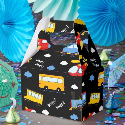 Cute Cartoon Vehicles Pattern Bedankdoosjes (Feest)