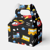 Cute Cartoon Vehicles Pattern Bedankdoosjes (Achterkant)