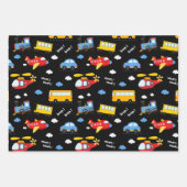 Cute Cartoon Vehicles Pattern  Inpakpapier Vel (Voorkant 3)