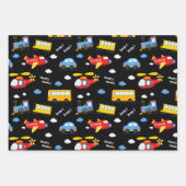 Cute Cartoon Vehicles Pattern  Inpakpapier Vel (Voorkant)