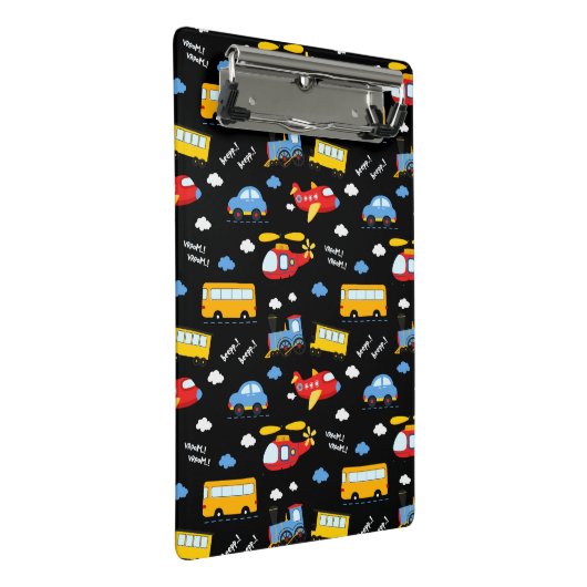 Cute Cartoon Vehicles Pattern  Mini Klembord (Schuin)