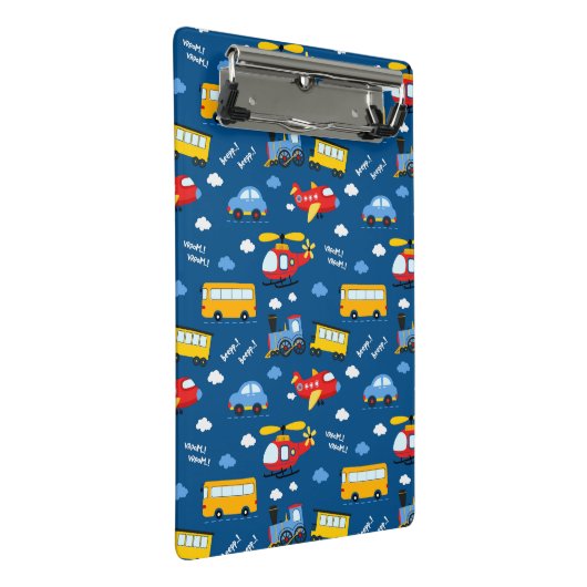 Cute Cartoon Vehicles Pattern  Mini Klembord (Schuin)