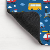 Cute Cartoon Vehicles Pattern  Muismat (Hoek)