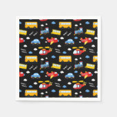 Cute Cartoon Vehicles Pattern Servet (Voorkant)