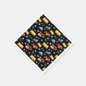 Cute Cartoon Vehicles Pattern Servet (Hoek)