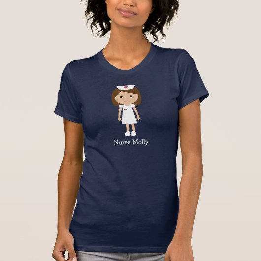 Cute Cartoon Verpleegkarakter Aangepast T-shirt (Voorkant)