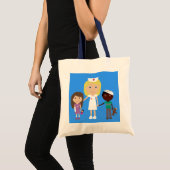 Cute Cartoon verpleegsters en Kinder Tote Bag (Voorkant (product))
