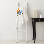 Cute Cartoon Viking Ship Sherpa Deken (In situ)