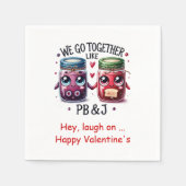 Cute Cartoon Voedsel Aangepaste Valentijn Dag Serv Servet (Voorkant)