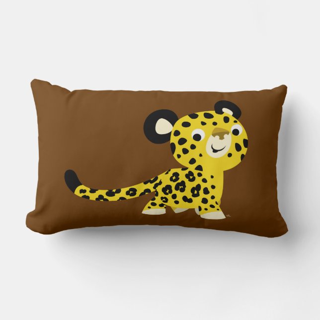 Cute Cartoon-vriendelijk Leopard Pillow Kussen (Voorkant)
