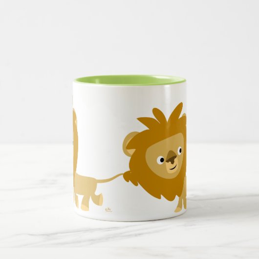 Cute Cartoon Walking Lion Mok (Center)