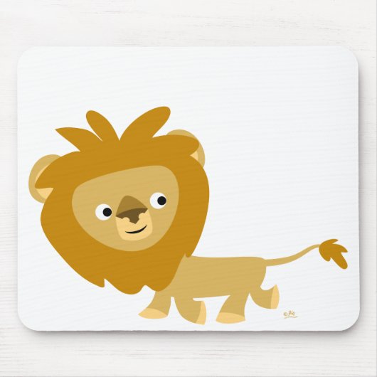 Cute Cartoon Walking Lion Mousepad Muismat (Voorkant)