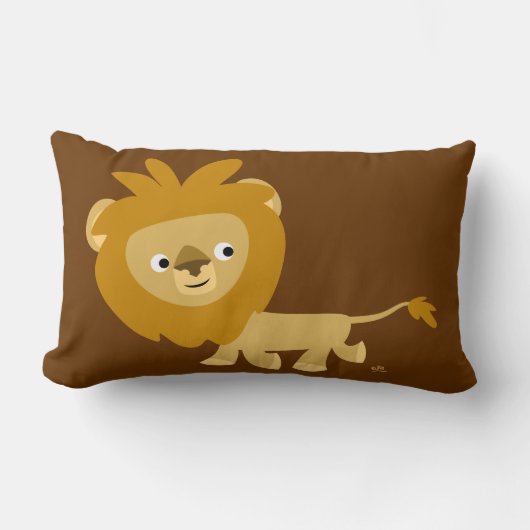 Cute Cartoon Walking Lion Pillow Kussen (Voorkant)