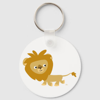 Cute Cartoon Walking Lion Sleutelhanger