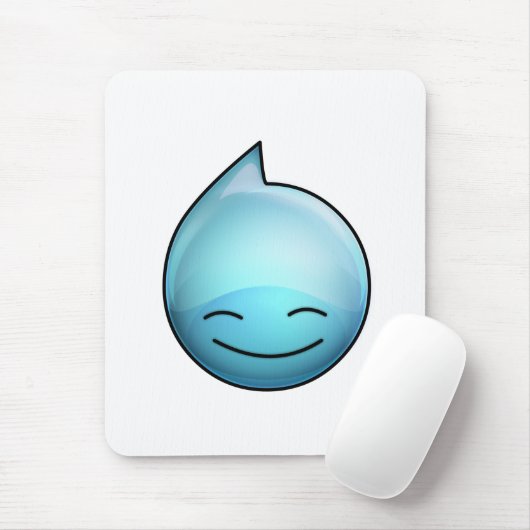 Cute Cartoon Water Drop Muismat (Met muis)