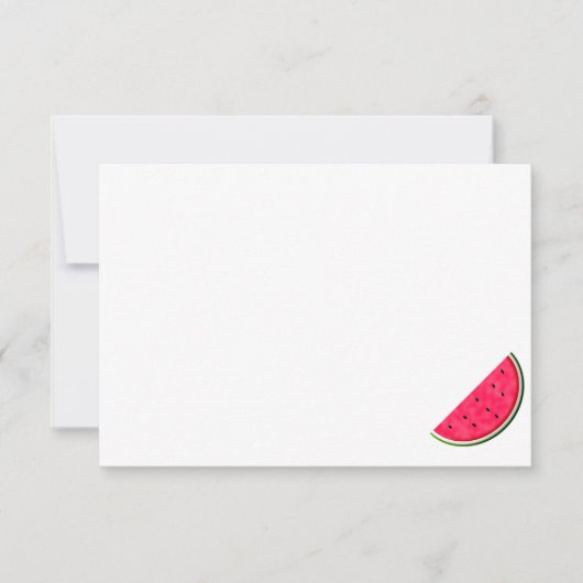 Cute Cartoon Watermelon Custom Blank Notitiekaartje (Voorkant)