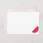 Cute Cartoon Watermelon Custom Blank Notitiekaartje (Voorkant / Achterkant)